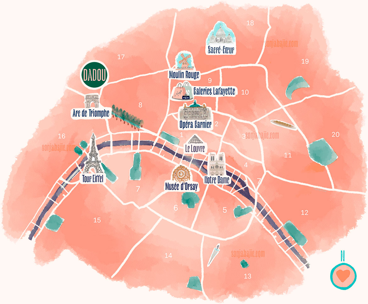 Map to DADOU Paris