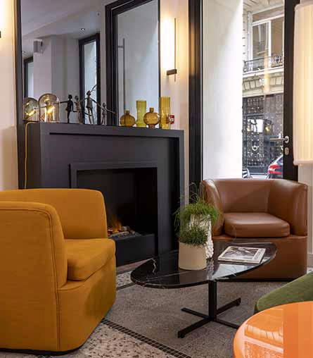 Le Brûloir, DADOU lounge area, hotel Paris 17