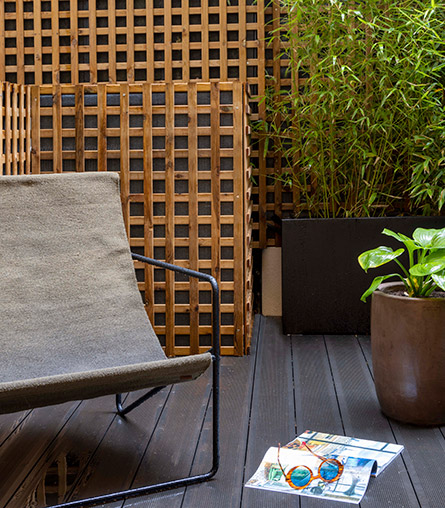 La Closerie, DADOU tree-lined courtyard garden, hotel Paris 17